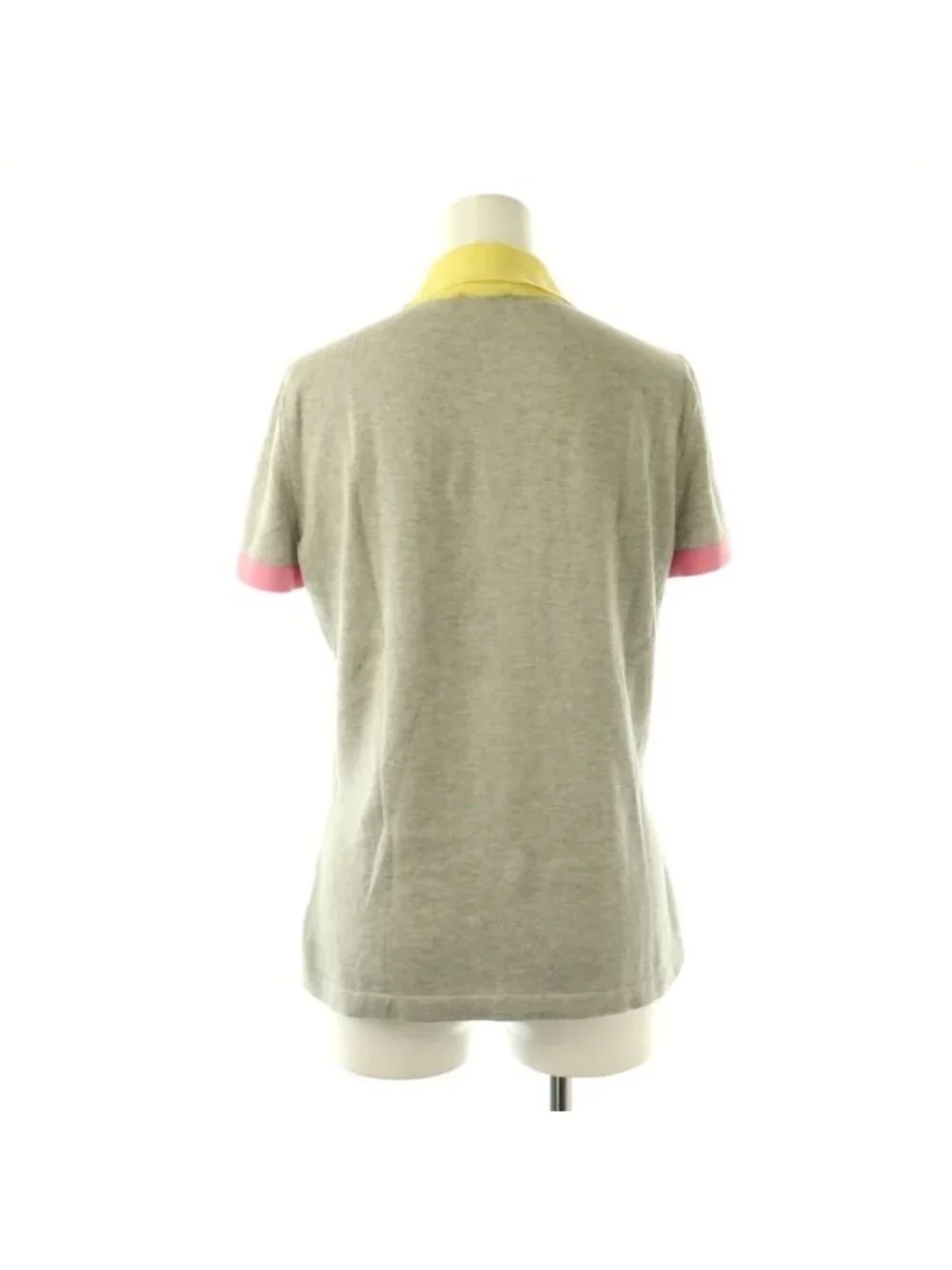 Chanel 08 P Bicolor Knit Polo Short Sleeve 38 Gray hk OS - Picture 3 of 9